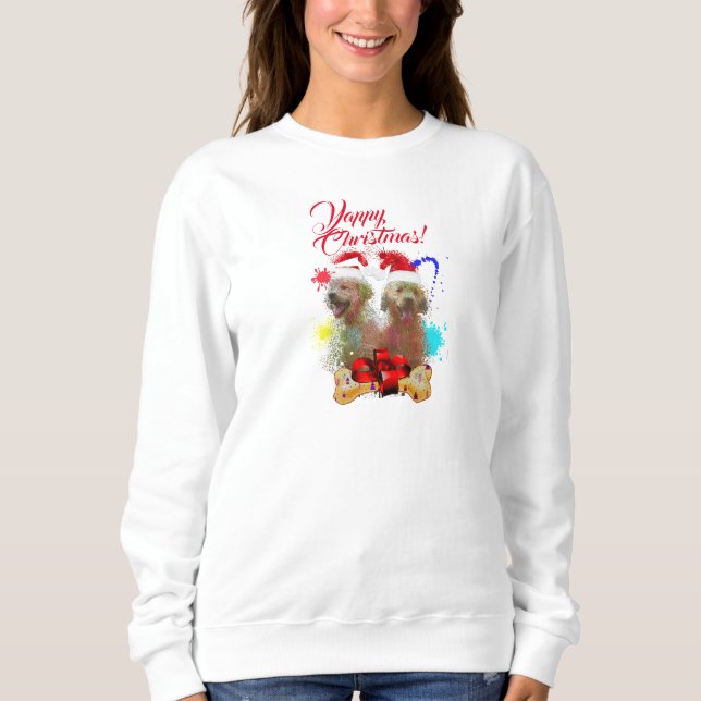 Sweatshirt Marionnettes Labrador mignonnes personnalisables J (Devant)