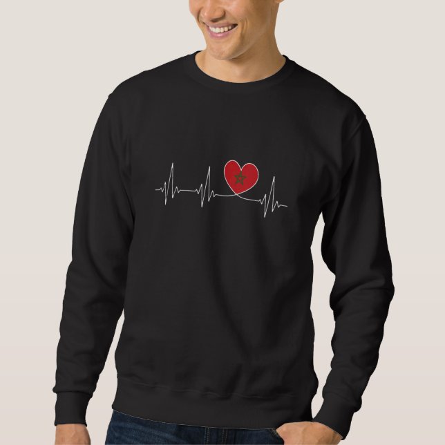 Sweatshirt Maroc Aime Le Drapeau Marocain Pour Marocain Au Ma (Devant)