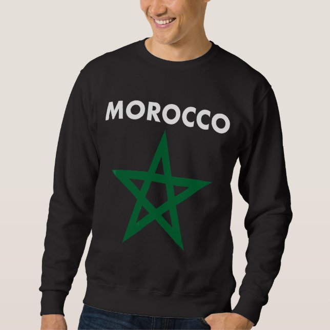 Sweatshirt Maroc Drapeau Le Drapeau Du Maroc Pour Hommes & Fe (Devant)
