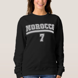 Sweatshirt Marocain Drapeau Vintage Style Rétro Marocain Socc