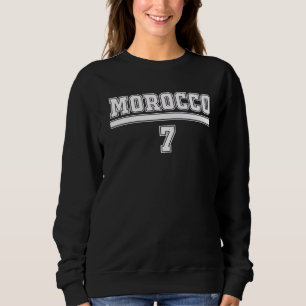Sweatshirt Marocain Drapeau Vintage Style Rétro Marocain Socc