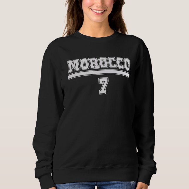 Sweatshirt Marocain Drapeau Vintage Style Rétro Marocain Socc (Devant)
