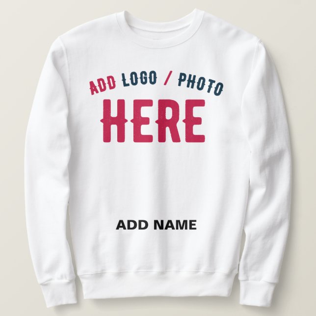 SWEATSHIRT MARQUE BLANCHE MODERNE ET PERSONNALISABLE VÉRIFIÉE (Design devant)