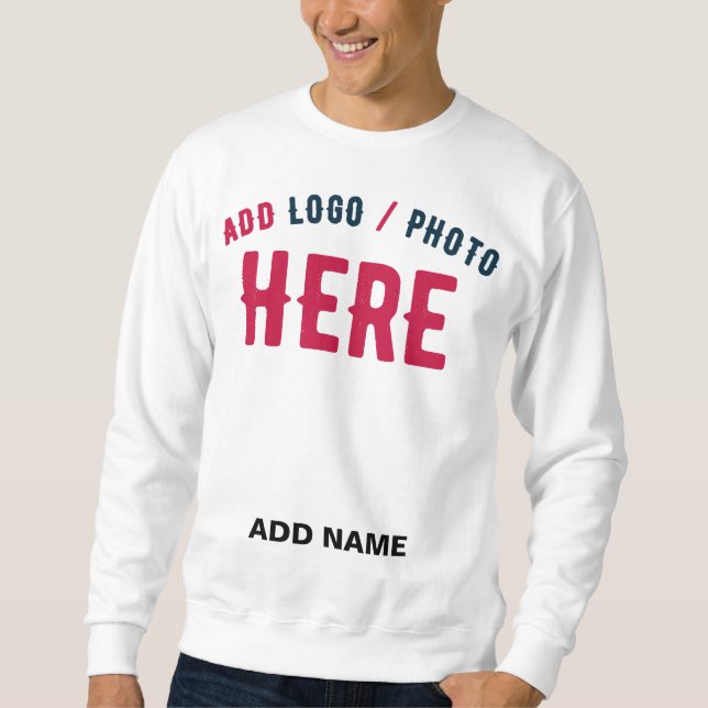 SWEATSHIRT MARQUE BLANCHE MODERNE ET PERSONNALISABLE VÉRIFIÉE (Devant)
