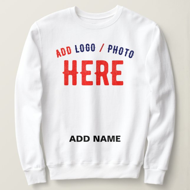SWEATSHIRT MARQUE BLANCHE MODERNE ET PERSONNALISABLE VÉRIFIÉE (Design devant)