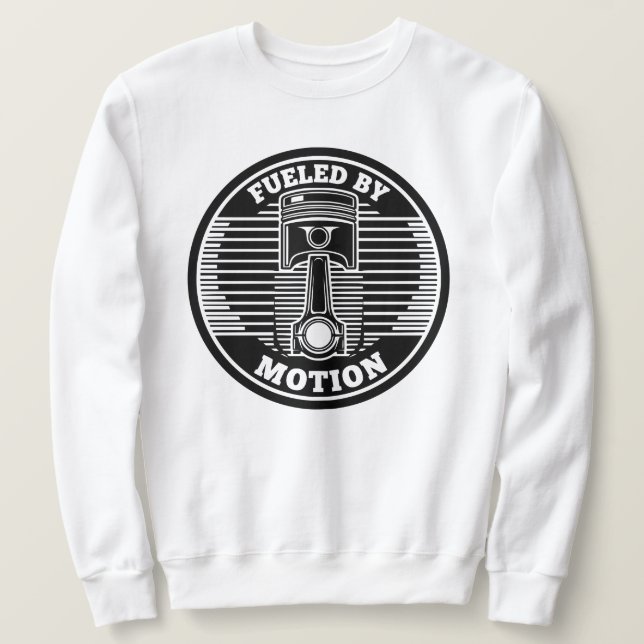 Sweatshirt Marque circulaire de piston cinétique mécanique (Design devant)