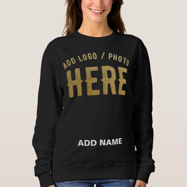 SWEATSHIRT MARQUE VERIFIEE NOIRE PERSONNALISABLE MODERNE ET C (Devant)