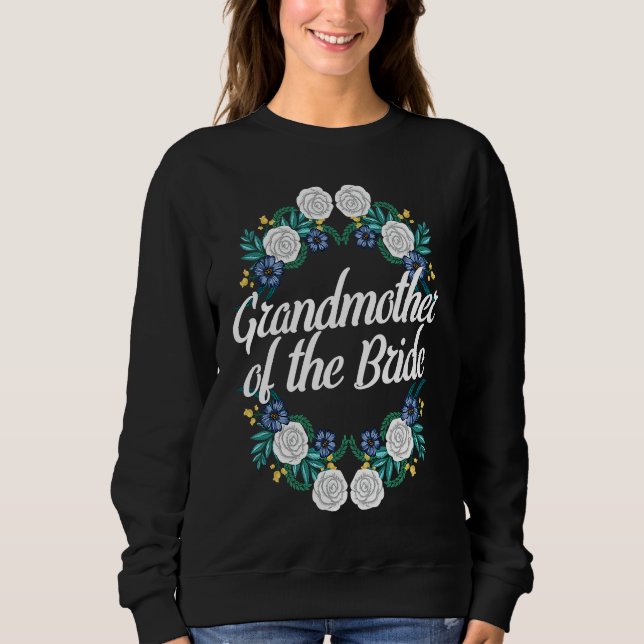Sweatshirt Marraine De La Mariée Couronne Fleurie Enterrement (Devant)