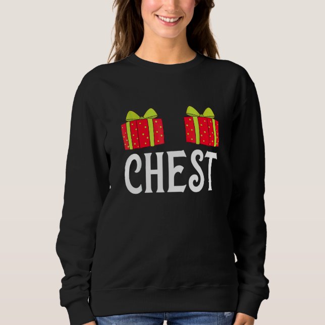 Sweatshirt Marrons Châtaignes Correspondant Noël de Noël (Devant)
