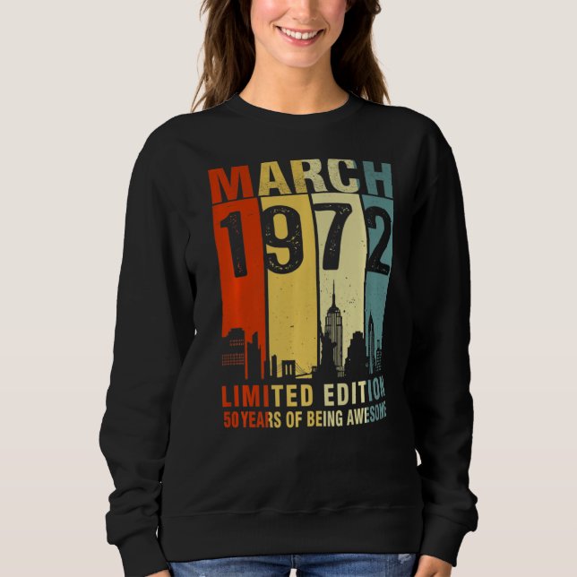 Sweatshirt Mars 1972 50 Ans D'Être Impressionnant (Devant)