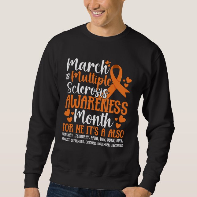 Sweatshirt Mars est la sclérose en plaques Mois de sensibilis (Devant)