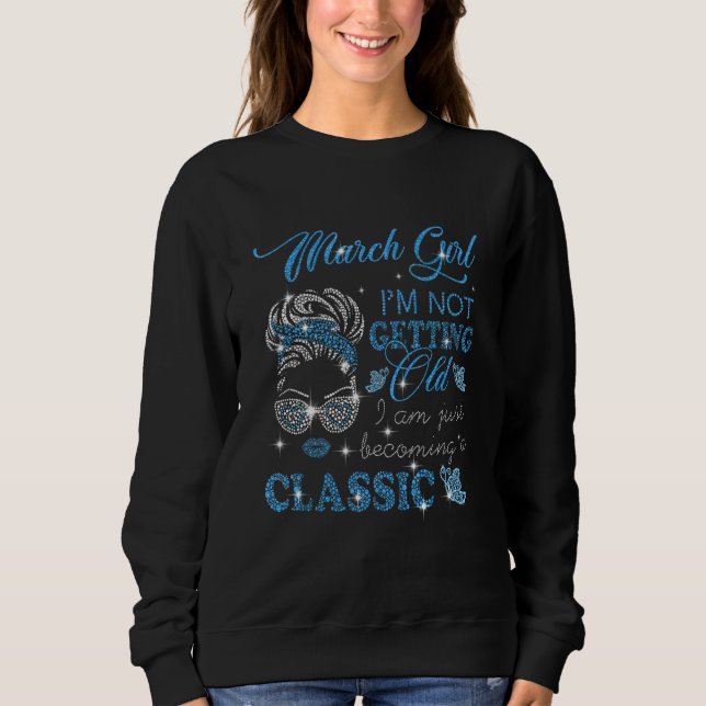 Sweatshirt Mars Fille Je Ne Vais Pas Vieillir Je Deviens Just (Devant)