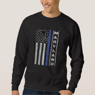 Sweatshirt Maryland Mince Ligne Bleue Semaine de police TShir