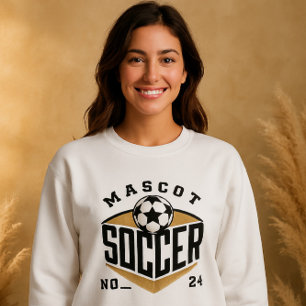 Sweatshirt Mascot Soccer Shirt - Bold Team Logo avec numéro