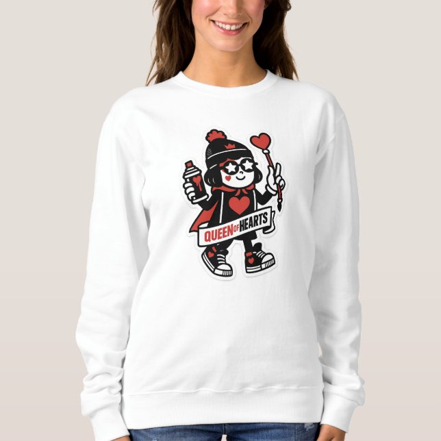 Sweatshirt Mascotte de rue Queen of Hearts — Grind Crew Editi (Devant)