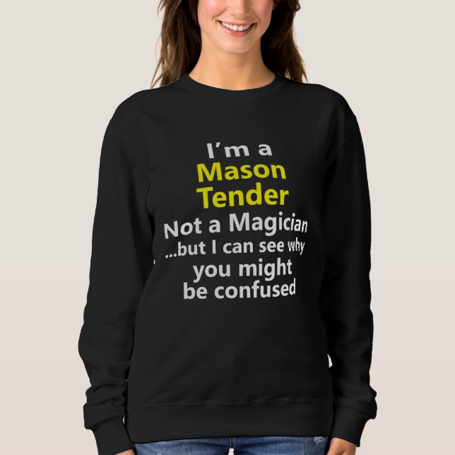Sweatshirt Mason Tender Job Title Career Occupation Work (Devant)