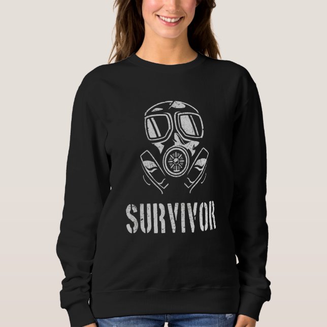 Sweatshirt Masque à gaz survivant Apocalypse (Devant)