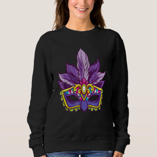 Sweatshirt Masque de costume de fête de carnaval Mardi Gras 2