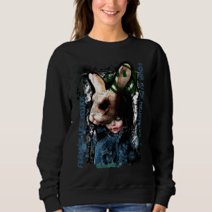 Sweatshirt Masque de Lapin Gothique pour Hommes Femmes et Enf
