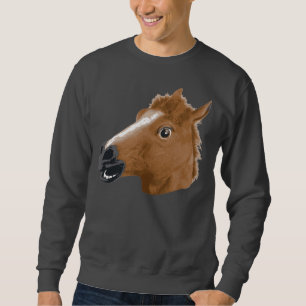 Sweatshirt Masque Déplaisant de la tête de cheval