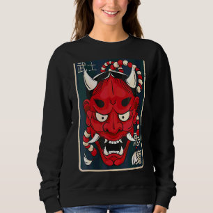 Sweatshirt Masque japonais pour femmes Hannya Masque japonais