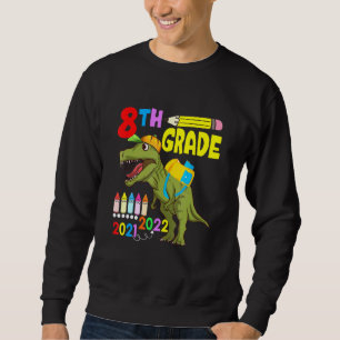 Sweatshirt Masque Visage Dinosaure Cute 8e Année Retour À L'É