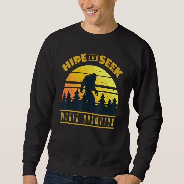 Sweatshirt Masquer Et Chercher Champion Du Monde (Devant)