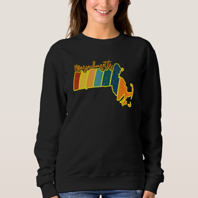 Sweatshirt Massachusetts State Pride Sunset I Love Massachuse (Devant)