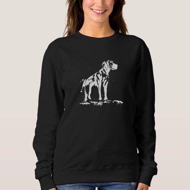 Sweatshirt Mastiff Allemand Ou Grande Dane Spray Ou Stencil (Devant)
