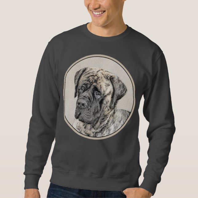 Sweatshirt Mastiff anglais (Brindle) Peinture - Chien Art (Devant)