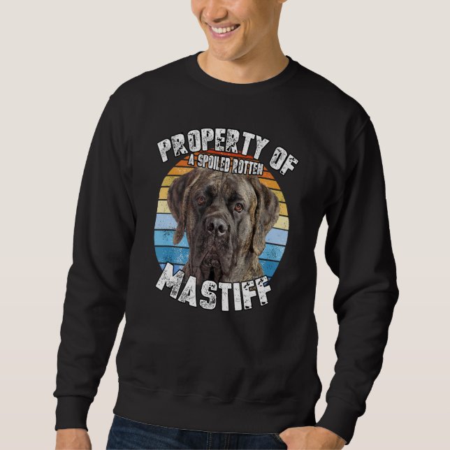 Sweatshirt Mastiff Brindle Retro Property Of (Devant)