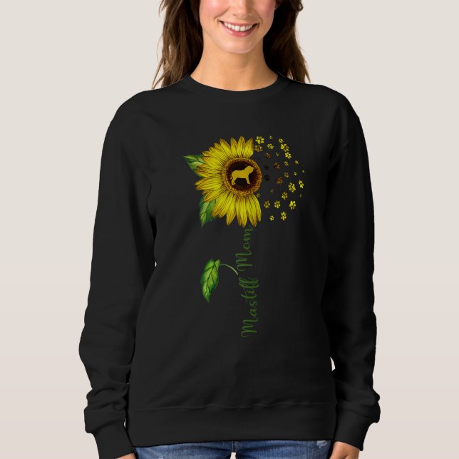 Sweatshirt Mastiff Maman Sunflower Mastiff Chien Maman Maman  (Devant)