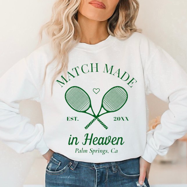 Sweatshirt Match Fabriqué Dans Le Ciel Club De Tennis Bachelo (Créateur téléchargé)