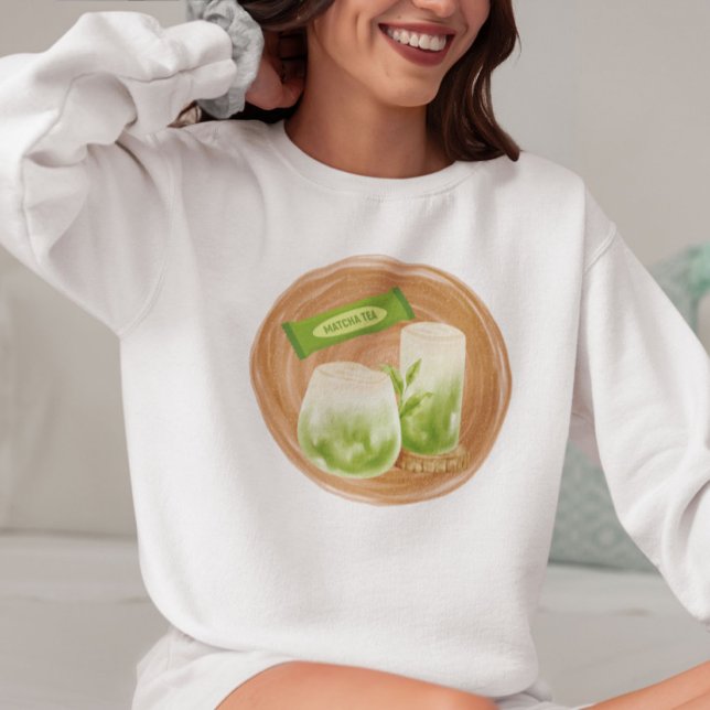 Sweatshirt Matcha Addict, Matcha (Créateur téléchargé)