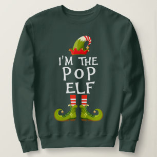 Sweatshirt Matching Family Group I'm The Pop Elf Christmas