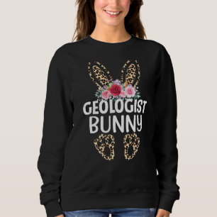 Sweatshirt Matching Funny Empreinte de léopard Bunny Geologis