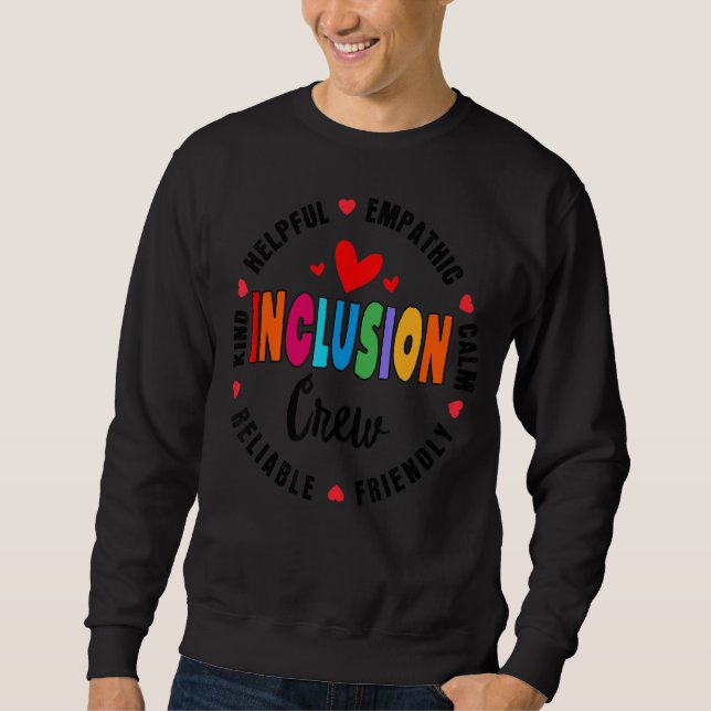 Sweatshirt Matching Inclusion Crew Enseignant d'éducation spé (Devant)
