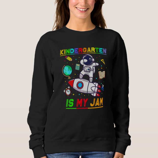 Sweatshirt Maternelle Est Mon Jam Astronaute Retour À L'école (Devant)