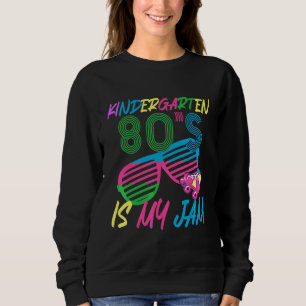 Sweatshirt Maternelle est mon truc casque rétro 80s Enseignan