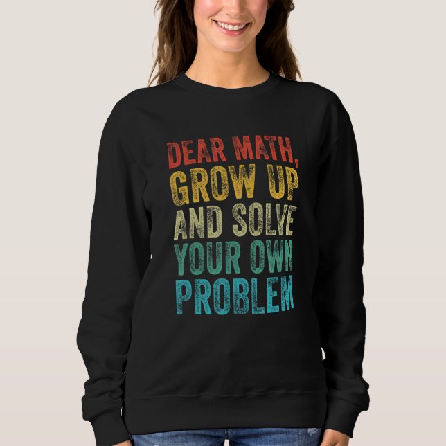 Sweatshirt Math Cher professeur de mathématiques Mème étudian (Devant)