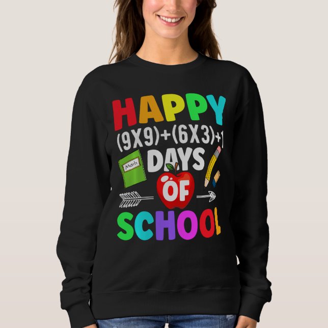 Sweatshirt Math Formula 100 Jours De L'École Chemise Math Ens (Devant)