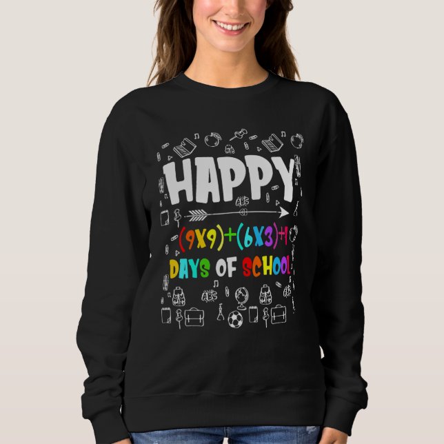 Sweatshirt Math Formula 100 Jours De L'École Enseignant Garço (Devant)