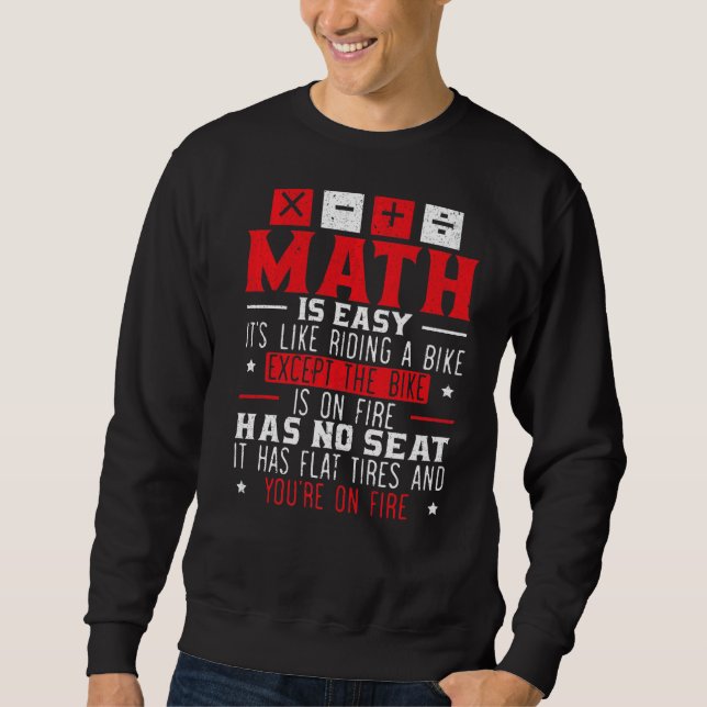 Sweatshirt Math Geek mathématicien algèbre nombre équation S (Devant)