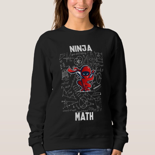 Sweatshirt Math Ninja Pour Les Mathématiques Enseignant Enfan (Devant)