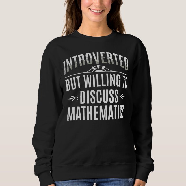 Sweatshirt Mathématiques présentées (Devant)