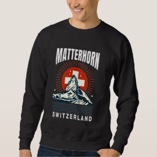 Sweatshirt Matterhorn Suisse - Drapeau Suisse porter Alpine M