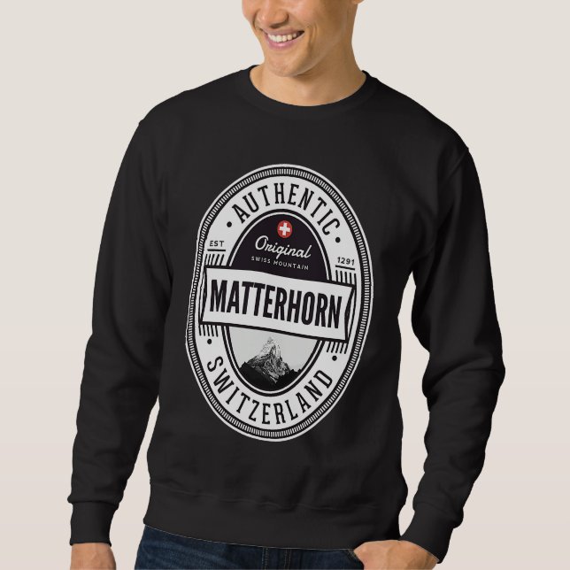 Sweatshirt Matterhorn Zermatt Switzerland Hikers Mountaineeri (Devant)