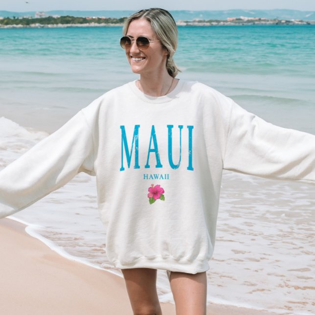 Sweatshirt Maui Hawaii Vacances Grunge (Créateur téléchargé)