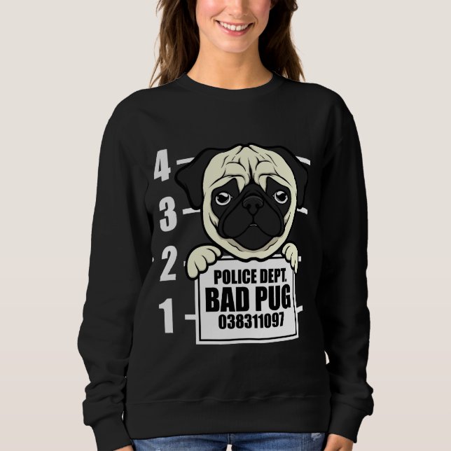 Sweatshirt Mauvais Carlin Cute Cadeau Classique T-shirt 536 (Devant)
