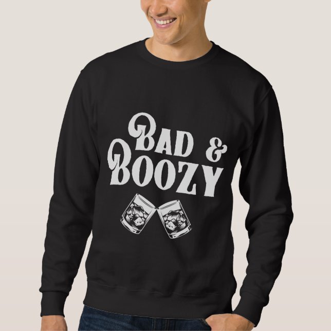 Sweatshirt Mauvais et ivre  (Devant)